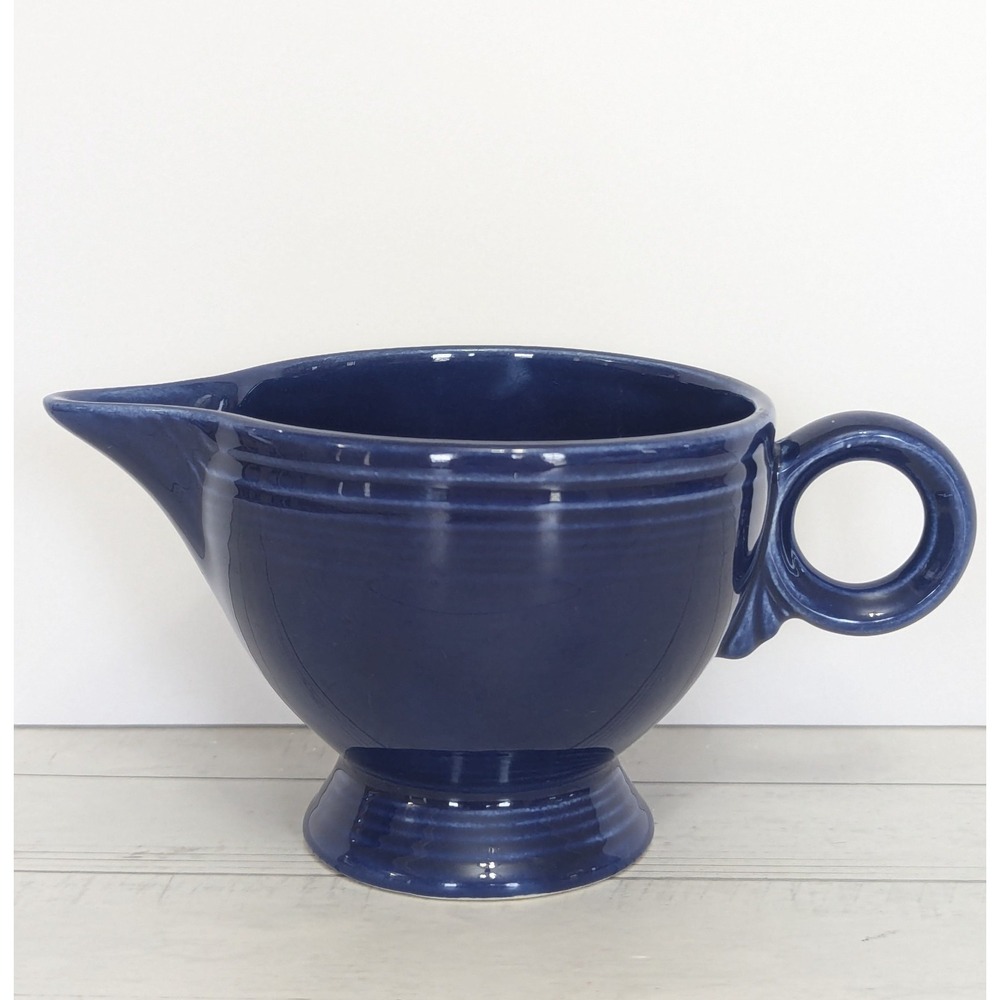 Vintage Original Fiesta Cobalt Blue Regular Creamer Ring Handle Homer Laughlin